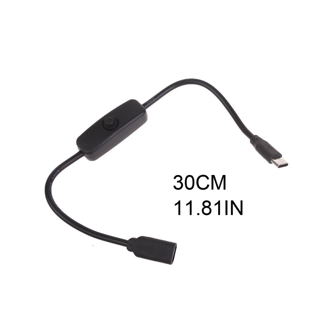 Type C Male to Female Extension Cable with ON f Button Convenient Power Control for Phones, Tablets, and More