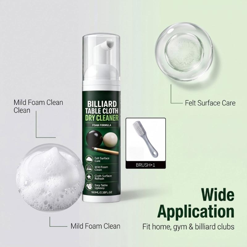 Cloth Cleaner Set for Billiard Table Cleaning, Pool Table Care with Brush and Towel for Regular Home Table Cleaning Use for Personal Cloth Care