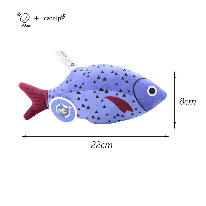 Squeaky Sea Fish Shape Sphynx Cat Toy Catnip Plush Stuffed Pet Toys for Cats Gotas Kitten Kedi Funny mascotas Play Accessories