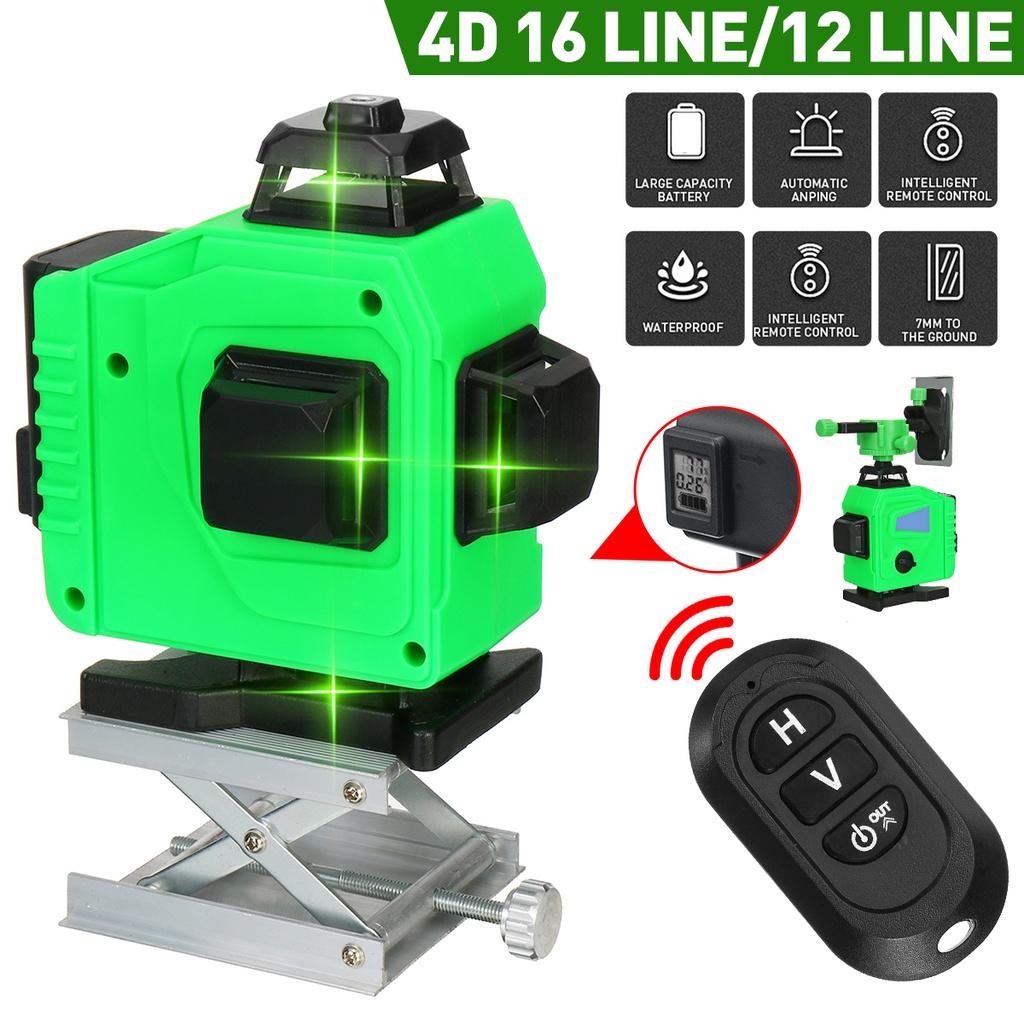 12 Line/16 Line 360° 4D Green Light Laser Level Digital Self Leveling 6000mAh 360° Rotary Measure