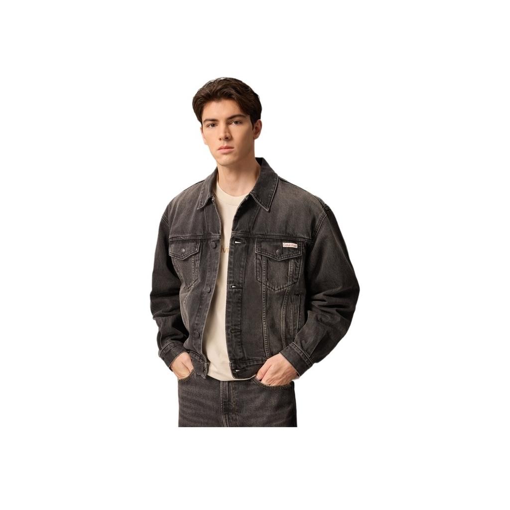 Calvin Klein Retro American Denim Jacket Men Jackets Denim-Gray 4RB796G