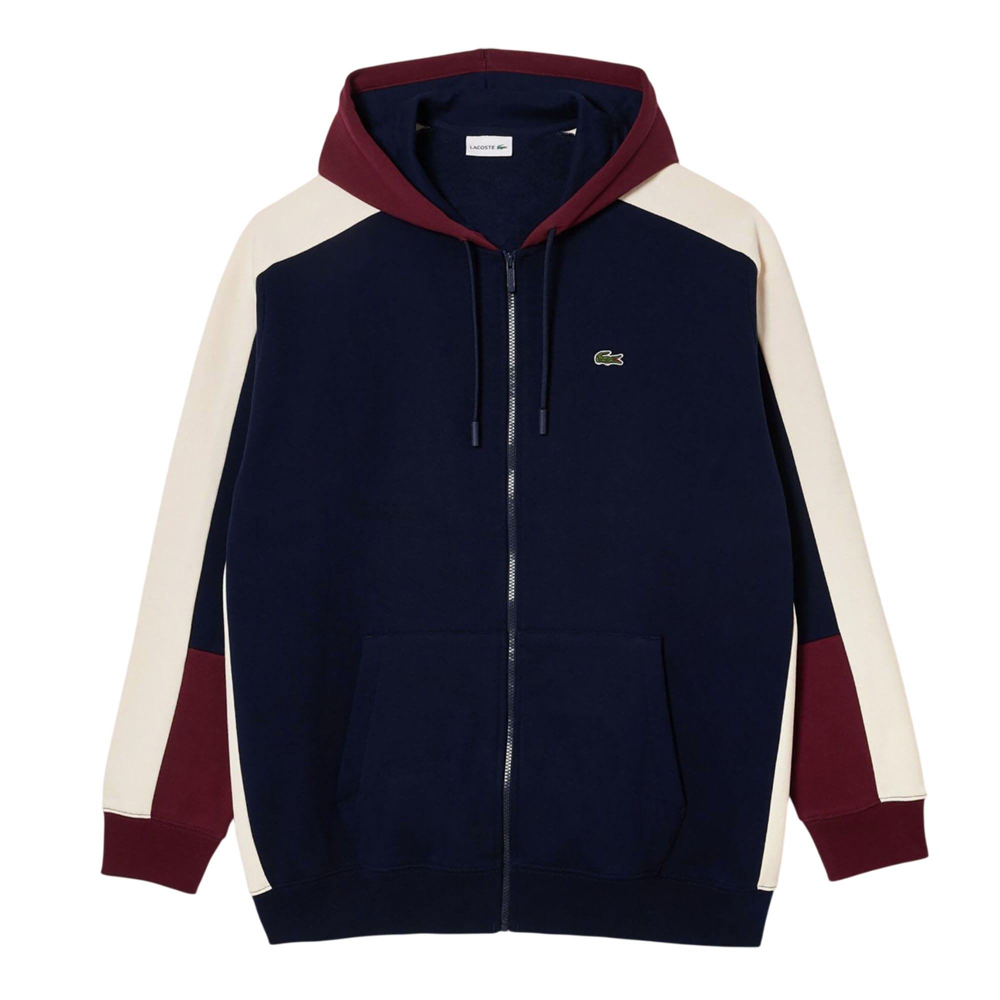 Lacoste Herren Logo Kapuzenpullover mit durchgehendem Reißverschluss 3XL dunkelblau
