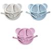 3pcs/set Bear Shape Kids Meal Set Divided Plate Children's Lunch Box Tableware Set  Toddlers