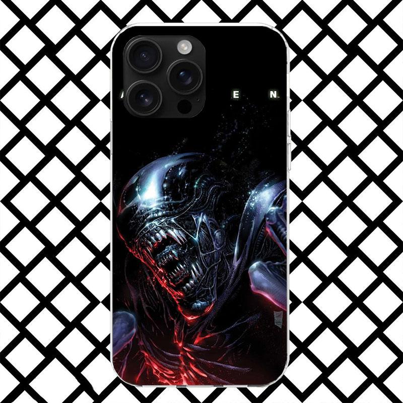 Cool A-Alien X-Xenomorph Phone Case for iPhone 17 Air 16 16E 15 14 Plus 13 Mini 12 11 Pro Max 7 8 + SE 2020 Soft Cover Fundas 17