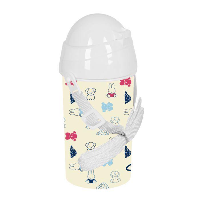 Bouteille à ouverture automatique avec paille - safta - 500 ml - Beige pastel - 7,3x19,5 cm - Sans BPA