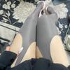 1Pair  Sexy Black Horse Oil Stockings Hollow Out Stockings Glossy Oil-Like Red Stockings Long Socks Tights Elastic Socks