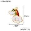 CARLIDANA Colorful Heart Shaped Gold Plated Stainless Steel Pendant Designs Rainbow Star Trendy Cloud Charms for DIY Jewelry
