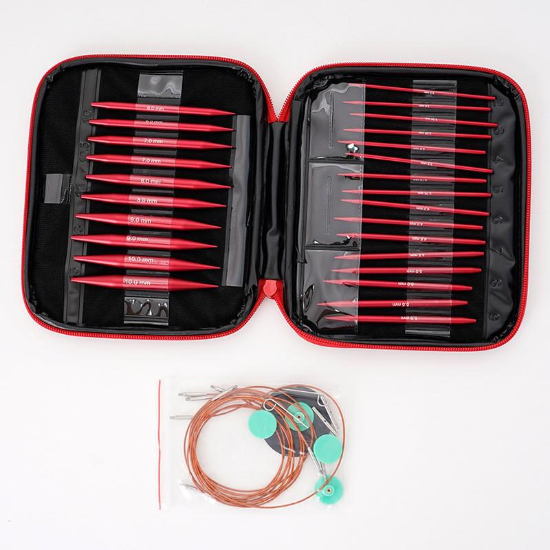 Knitting Tools: Reusable Anodized Aluminum U-Shaped Circular Sweater and Detachable Needles