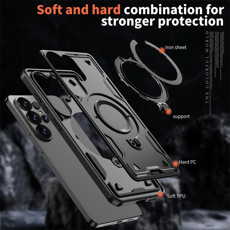 For Samsung Galaxy S26 S25 S24 S23 Ultra Plus S25 FE A56 A36 A05 A05S A15 A25 A35 A55 Case Hard Armor Magnetic For Magsafe Cover
