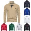 Men's Cotton Shirt Fashionable Casual Men's Deer Embroidery Long Sleeved Shirt