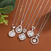 2026 Fashion Heart-Heart Waterdrop Necklace for Women, Zircon Pendant, Clavicle Chain, Simple and Versatile Gift Jewelry