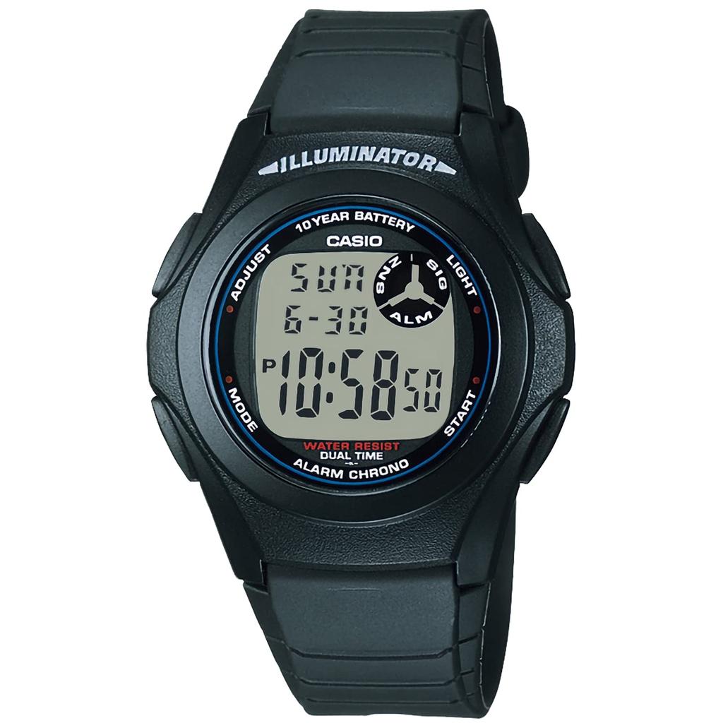 Casio Herrenuhr - Casio Collection F-200W-1AJH Schwarze Digitaluhr