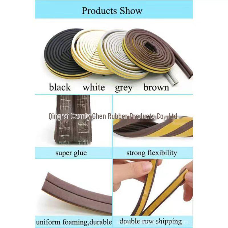 D-Type Self-Adhesive Door and Window Seal: Anti-Collision, Soundproof, Windproof, Thermal Insulation Strip