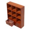 Retro Style Wooden Display Shelf Pine Plywood Storage Cabinet 9 Compartments with Drawers for Bedroom Office Decor