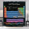 Hot New Periodic Table of Elements Shower Curtains Waterproof 3D Print White Fabric Bath Curtain for Bathroom Decor with Hooks