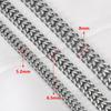 1Meter Two-chain Stainless Steel Cuban Flat Chains for Jewelry Findings Necklace Bracelet Making Supplies DIY Chain Accessories