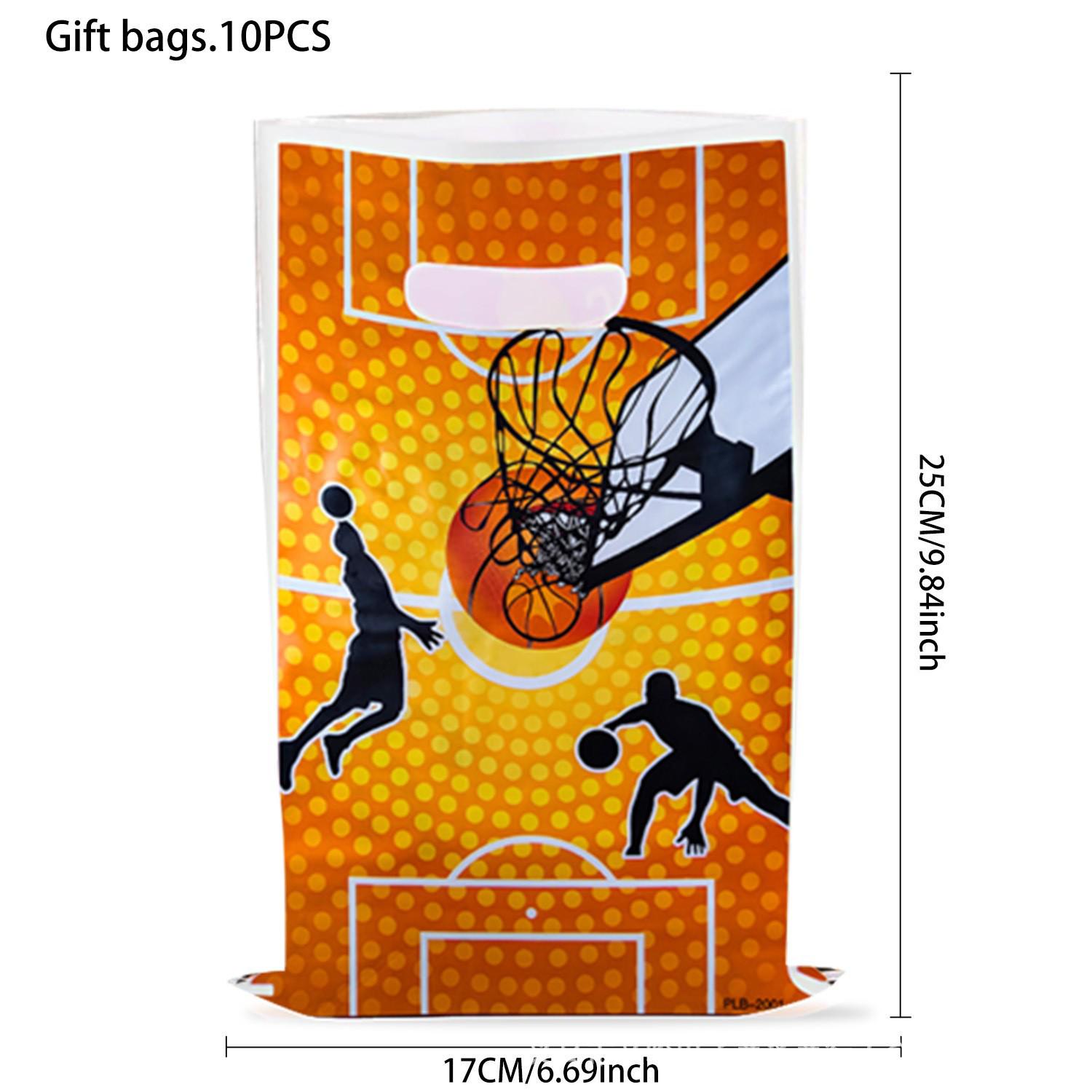 In Stock: Sports Series Birthday Party Gift Bags - Basketball, Football, Baseball, American Football. PE Plastic.