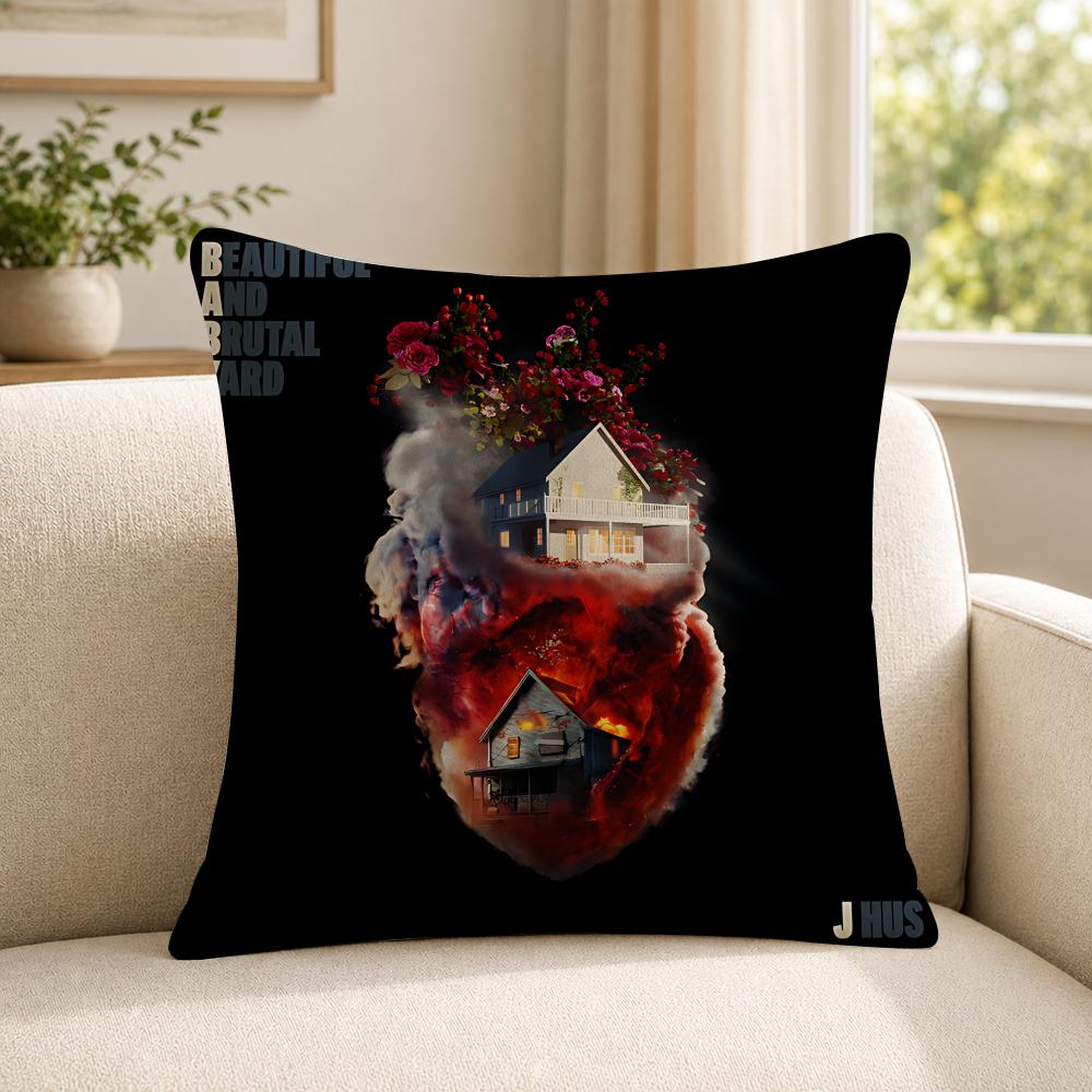 Rapper JJ Hus Cushion Cover Soft Short Plush SkinFriendly Cushion Case for MultiScene Use