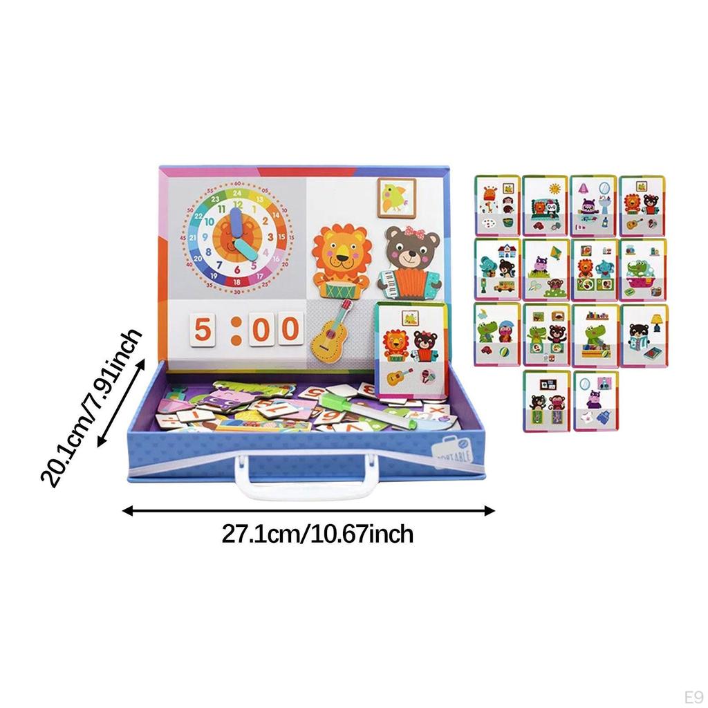 Jigsaw Puzzle Box for Kids Educational Game Travel Birthday Children Day Animal Pattern