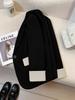 Damen Blazer in Schwarz mit Colorblock-Patchwork - 2025 Neuer Stilvoller Leichter Luxusanzug