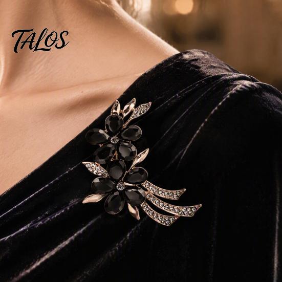 Bridal Bouquet Pins Rhinestone Flower Branch Brooch for Women, Elegant Floral Lapel Pin, Women Fashion Accessories Costume Pin Coat Shirt Bag Banquet