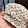 Beret Damski Uniwersalny Jesienno-zimowy Krata Vintage Malarz Gazeciarz