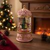 Winter Wonderland Home Decor Christmas Snow Lantern, Lighted Lantern with Music Swirling Glitter, Box Ornament USB /Battery Operated Decorative