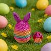 3D Printed Easter Egg with Mini Bunny Inside Spiral Bunny Egg Fidget Toy for Home Office Decor Easter Basket Stuffers for Kids Adults