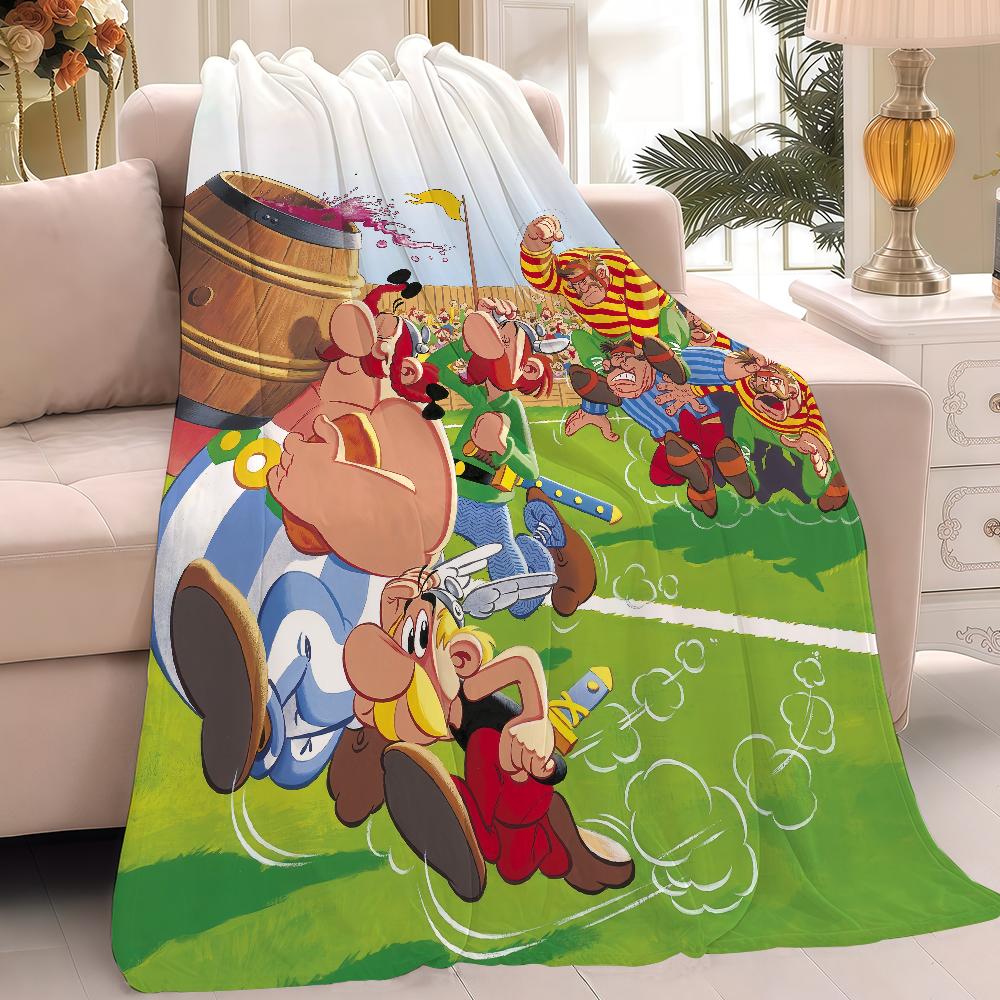 Movie Classics A-Asterix And O-Obelix Vs C-Caesar Blanket Warm And Soft Suitable For Bedroom Living Room Sofa Bed Office Travel