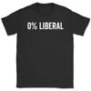 0% Liberal T-Shirt Funny Conservative Republican Political Humor Text Tee