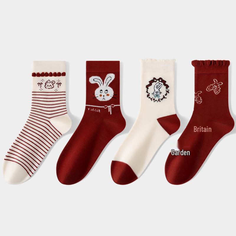 

Женские носки до середины икры из шелка тутового дерева и шерсти - Милый, мягкий, энергичный стиль для осени/зимы One Size (35-39)