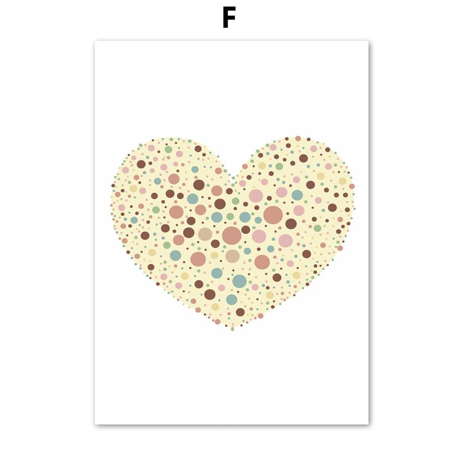 Cartoon Sun Stars Heart Rainbow Butterfly Nursery Nordic Posters Wall Art Canvas Painting Wall Pictures For Baby Kids Room Decor