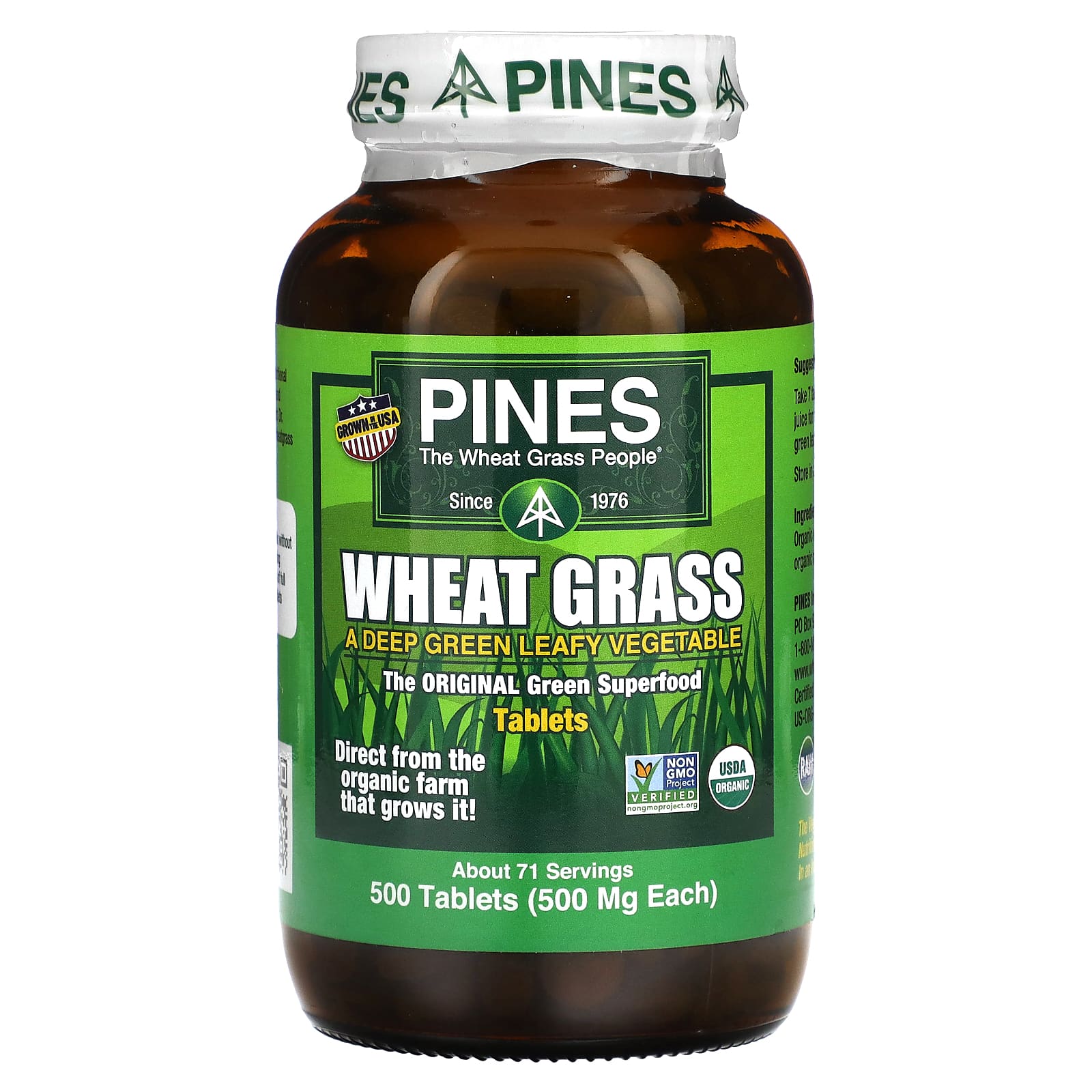 

Wheatgrass, 500Mg, 500 Tablets