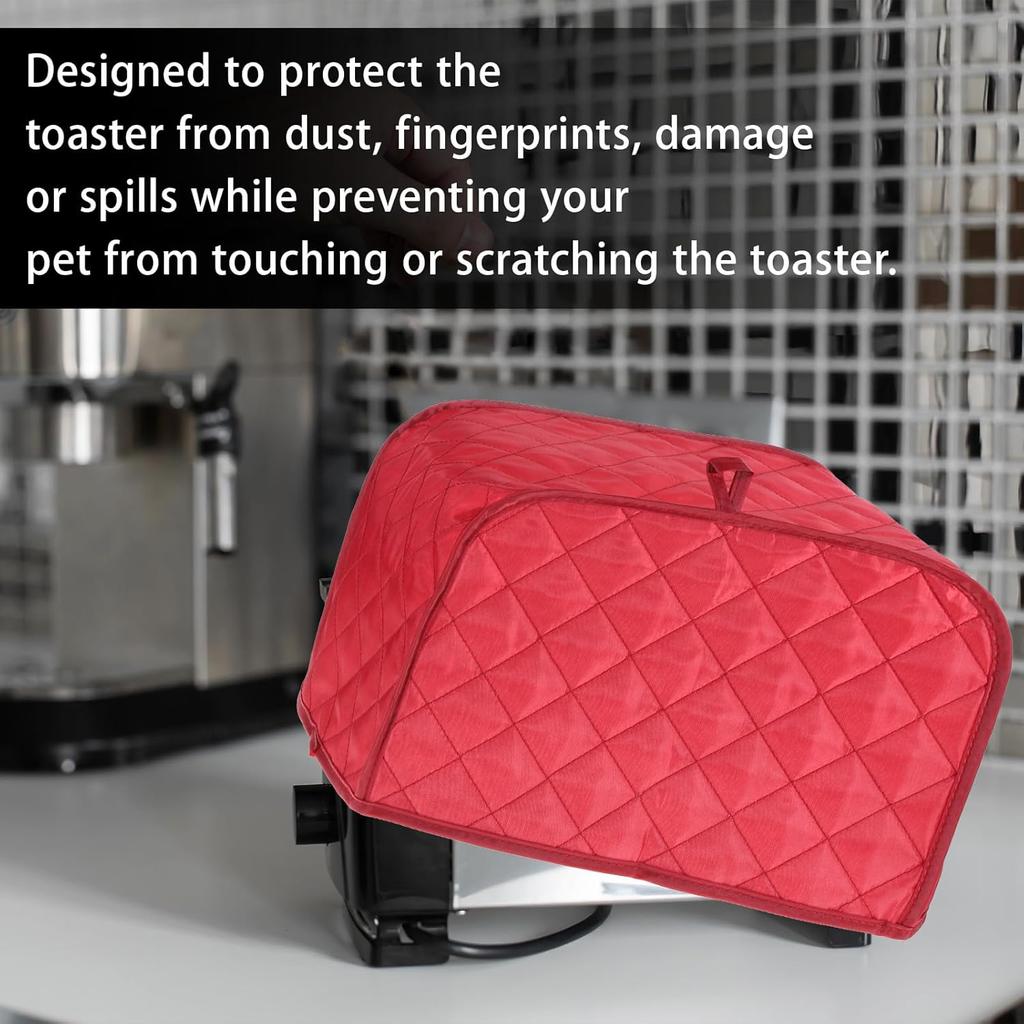 Toaster Cover 2 Slice, Two Slice Bread Machine Cover Quilted Toaster Covers, Small Appliance Covers For Kitchen, Kitchen Appliance CoversPolyester