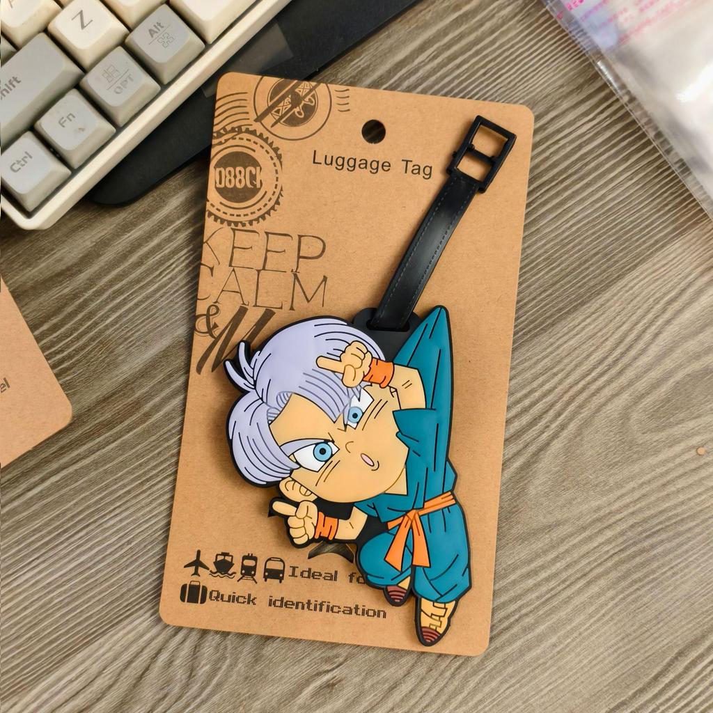 Anime Cartoon Cute Dragon Ball Goku Buu Vegeta Luggage Tag Suitcase Label