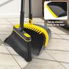 JEHONN Long Handle Dustpan and Brush Set, 138cm Tall, with Rotating Broom, Upright Folding Dustpan, and Comb Teeth for Home Kitchen, Lobby, and Indoor