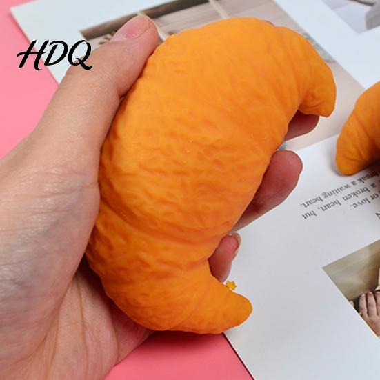 Slow Rebound Bread Toy TPR Simulation Croissant Squeeze Stress Relief Shape Soft Sensory Decompression Simulated Food Fidget Ball Emotional Release
