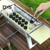 Stainless Steel Outdoor BBQ Grill Portable Folding Charcoal Grill with Glove Carry Bag Heavy Duty Camping Picnic Backyard Barbecue Grill