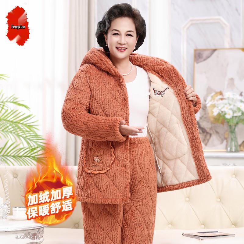 

Комплект теплой домашней одежды для пожилых женщин на осень/зиму 2XL