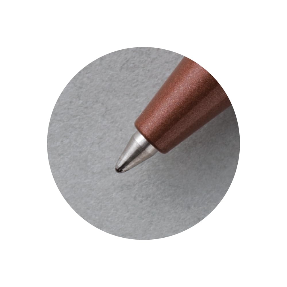 Rhodia Ballpoint Pen Script 0.7mm Hexagonal Shaft Aluminum Body Hairline Processing Low Viscosity Oil Ink Maron Brown RHODIA cf9346