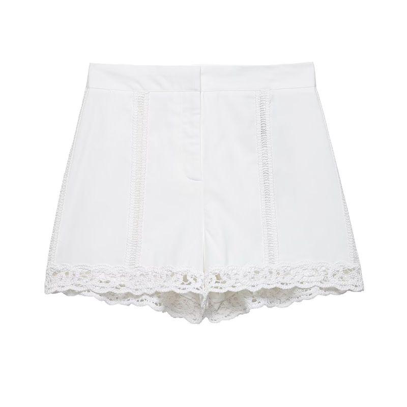 

Kaslead Новое поступление Женская мода Стиль Вязаный крючком Деталь Рубашка Повседневные шорты 4786042 4786129 Shorts L