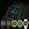CURREN Silicon Strap Multi-functional Dialn Auto Date Design Men's Watch Sports Chronograph Watches