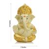 Ganesha for Car Dashboard Ganesh Statue Murti Gold Plated Terracotta Lord Ganpati Diwali Gifts Home Decor Figurine