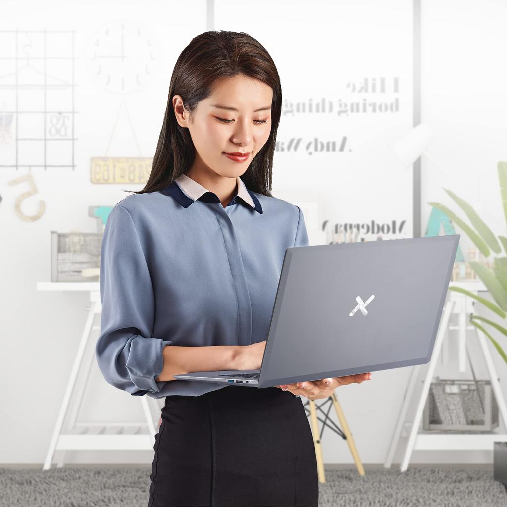 Laptop VETESA Windows 11 com 8GB 512GB MS Office Fino Ecrã IPS com Ângulo de Visão Intel Celeron N Teclado Japonês com Numérico USB e Ideal para e