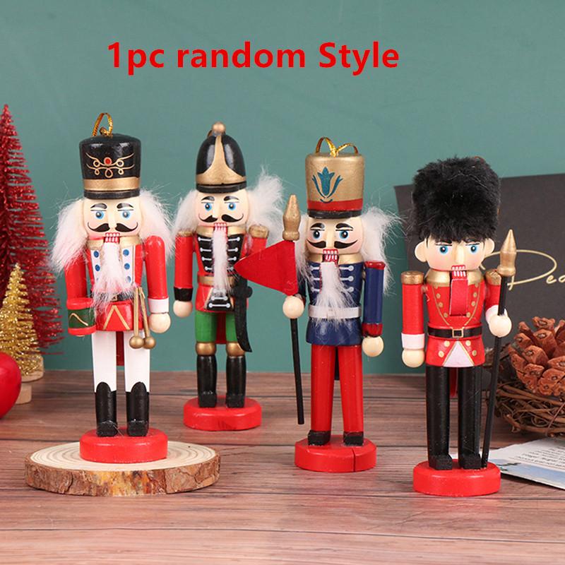 1pc Cartoon Walnuts Soldiers Band Dolls Miniatures 13CM Nutcracker Puppet Ornaments Desktop Decoration Christmas Party Supplies