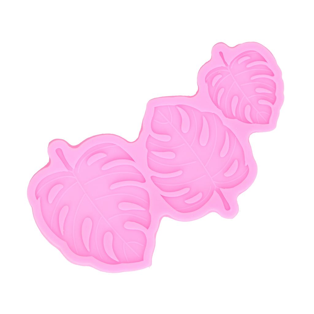 Leaf Mold Food Grade Silicone Nontoxic Cake Ice Cream Mould for Cake Making Baking(Pink )