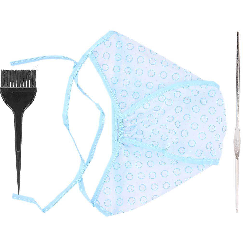 Hair Highlights Cap Set Reusable Highlight Cap with Hair Dyeing Brushes Hook Needle