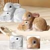 Mini Rabbit Figurine Resin Bunny Statue Animal Ornament for Indoor Outdoor Yard Balcony Easter Home Dollhouse Miniatures