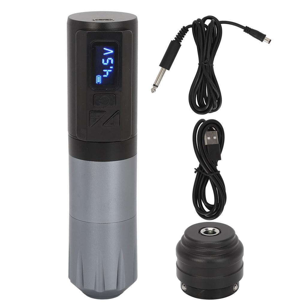 1800mAh Wireless Rotary Tattoo Pen Kit OLED 3.5mm Stroke Fast Charging 2 in 1 Cartridge Tattoo
