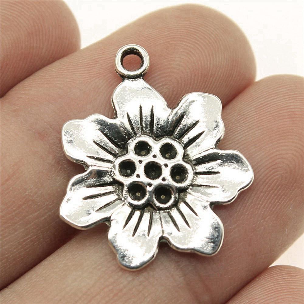 Charms Small Flower Pendants Wedding Jewelry Findings QC116